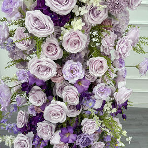 Arche de fleurs artificielles en soie rose écologique réglable de haute qualité, 6-7 pieds de haut, pour la décoration de fond de mariage - Product Image 4