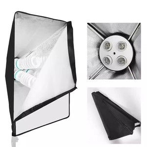 Boîte à lumière <span class=keywords><strong>photo</strong></span> 50x70cm avec 4 supports de lampe E27 pour studio <span class=keywords><strong>photo</strong></span>, éclairage d'appoint pour portrait <span class=keywords><strong>et</strong></span> diffusion en direct - Vente en gros - Product Image 2