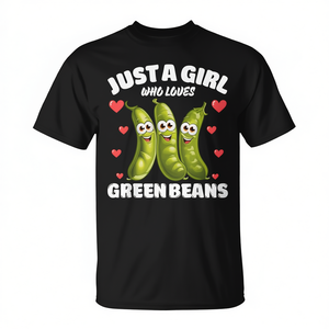 Camiseta Just A Girl Who Loves Green Beans, regalo divertido para vegetarianas para mujeres - Product Image 2