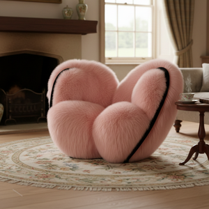 Kursi Santai Berbentuk Hati Sofa Tunggal Chic Kamar Tidur Nyaman Tempat Duduk Menonjol Dekorasi Kontemporer Ruang Santai Furnitur Bergaya - Product Image 1