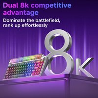 Keyboard Mekanik 68 Tombol Ringkas Layanan Lengkap Tri Mode 2.4G BT USB C RGB Produsen OEM ODM Grosir Langsung Pabrik