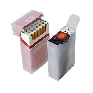 Portable <b>Cigarette</b> Case <b>Sleeve</b> 20 Pack Soft Hard Pack Flip Top Plastic Moisture Proof Pressure Resistant Smoking Accessory - Product Image 3