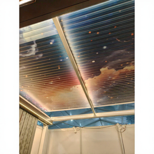 Phong cách hiện đại Skylight cửa sổ Sash, hợp kim nhôm cán màn trập cửa, ngoài trời có thể thu vào Roll-up mái dù để che nắng rèm - Product Image 2