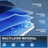 Housse de voiture en polyester imperméable, résistante aux intempéries, au vent, à la poussière et aux UV, adaptée aux SUV