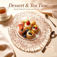 Assiettes de présentation modernes de style européen, en verre plaqué or gaufré, décorées à la main, pour fêtes et dîners de steak