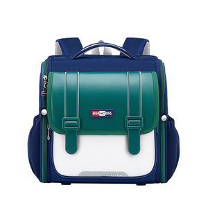 Sac à dos scolaire unisexe rouge en polyester Oxford imperméable grande capacité avec coussin d'air et genouillères pour garçons et filles de la 1ère à la 6ème année - Product Image 5