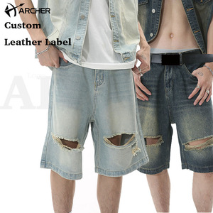 Pantalones cortos <span class=keywords><strong>de</strong></span> verano <span class=keywords><strong>de</strong></span> alta calidad para hombre, pantalones cortos <span class=keywords><strong>de</strong></span> mezclilla holgados <span class=keywords><strong>azul</strong></span> <span class=keywords><strong>marino</strong></span> para hombre, pantalones cortos vaqueros informales <span class=keywords><strong>de</strong></span> moda clásica para hombre, pantalones cortos personalizados para hombre - Product Image 1