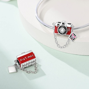 <b>Cute</b> cartoon graduation-themed pendant, made of white brass, DIY <b>bracelet</b> accessory - Product Image 5