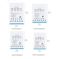 Sacs de rangement sous vide réutilisables PA+PE, sacs de compression hermétiques, sacs économiseurs d'espace pour vêtements et literie
