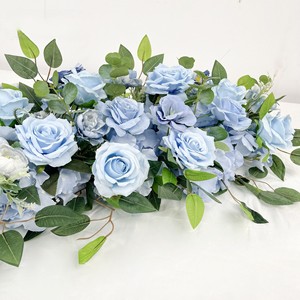 طاولة تزيين للزفاف بترتيب الزهور الزرقاء عالية الجودة - Product Image 3