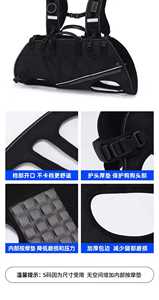 Tas Ransel Anjing Model Sederhana dengan Tali Horizontal Ganda, Bahan Katun & Nilon yang Nyaman untuk Bersepeda dengan Anjing Peliharaan - Product Image 2