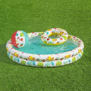 Piscina de agua <span class=keywords><strong>Bestway</strong></span> original y auténtica, piscina inflable familiar, PISCINA DE BOLAS Oceánicas para niños, pozo de arena 51124 - Product Image 1