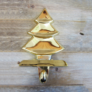 Gold FInished Home Decorative Brass <b>Stocking</b> <b>Holder</b> for Christmas Ornaments Decor - Product Image 4