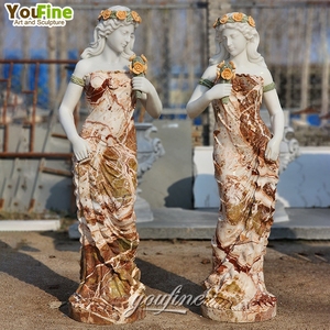 Yaşam boyutu açık bahçe Modern Lady heykeli oniks mermer şekil heykel - Product Image 3
