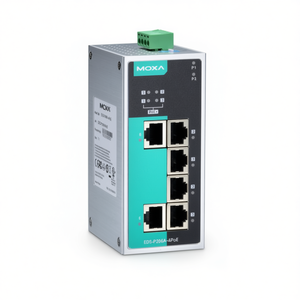 Moxa EDS-P206A-4PoE 6 Port <b>PoE</b> Unmanaged <b>Switch</b> IEEE 802.3 48V DIN Rail Mount Enterprise <b>Switch</b> - Product Image 2