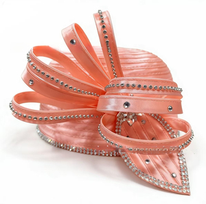 Nouveau chapeau en tissu avec nœud papillon et diamants au centre, style vintage, Fascinator, chapeaux pour les fêtes du thé, pour robes de mariée et banquets - Product Image 2