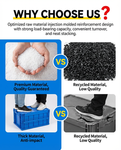 Contenitore Pieghevole in PP 600*400*400mm, Casse Impilabili per Trasporto di Verdura e Frutta, per Magazzino - Product Image 3