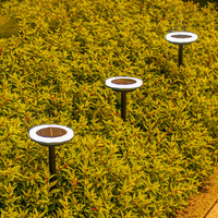 Lampes solaires de chemin en gros, 12 LED, lampes solaires rotatives d'extérieur, IP65, étanches, lampes solaires de jardin, lampes solaires de paysage d'extérieur