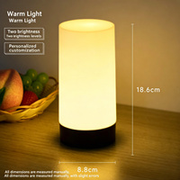 Lampe de table LED rechargeable 3500K blanc chaud, lumière d'ambiance créative pour camping extérieur, marché nocturne, bureau, café