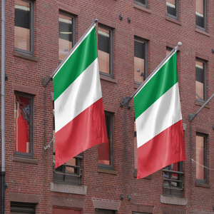 Drapeau italien 90x150cm en polyester rectangulaire renforcé pour usage extérieur - Product Image 3