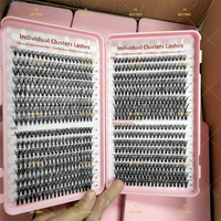 Kit de cils individuels 30D-50D thermocollés, doux, en PBT coréen, effet naturel, fournisseur de faux cils en grappe