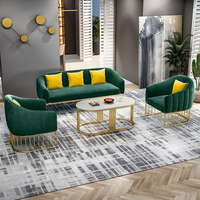 Combinaison table et chaises de réception et d'attente en fer forgé, style nordique moderne et épuré, pour salon de beauté, salon de manucure et espace d'attente pour influenceurs