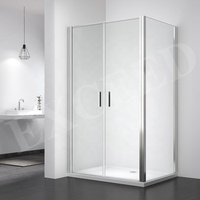 Boîtier de douche poli Double Pivot européen, carré, cador