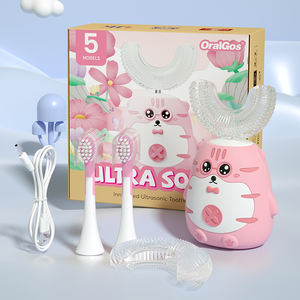 Meilleure vente d'usine de brosses à dents soniques en silicone en forme de U pour enfants à poils souples en PBT brosses à dents électriques douces pour enfants OEM - Product Image 2