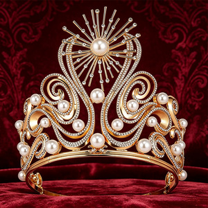 Corona de cristal multicolor con pedrería grande para desfile, tiara para boda, accesorio nupcial para la cabeza - Product Image 2