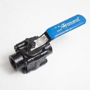 Vanne à boisseau sphérique en acier forgé OEM A105, classe 800, conception en trois parties, filetage NPT, extrémité SW - Product Image 1