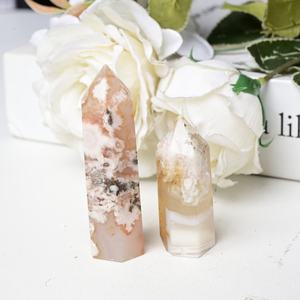 Vente en gros de cristaux de guérison polis de haute qualité, plusieurs matériaux, en forme de pilier, pour la décoration de la maison et les cadeaux de Noël - Product Image 4