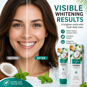 OEM Toothpaste Supplier Custom Natural <strong>Coconut</strong> Oil <strong>Teeth</strong> Whitening Toothpaste Deep Cleaning Remove Fluoride Free Toothpaste - Product Image 3