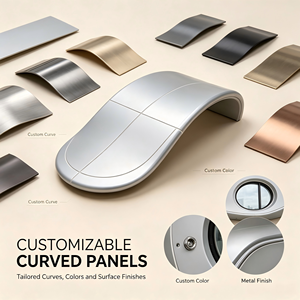 Sistema de Fachada Curva de Aluminio, Panel Decorativo de Doble Curvatura, Revestimiento de Paredes Exteriores para Centro Comercial y Sala de Exposiciones - Product Image 5