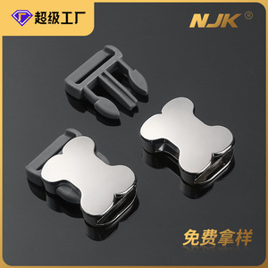 คลิปหนีบสายจูงสัตว์เลี้ยง Jiuyuan รูปกระดูก สีเงิน แบบปลดเร็ว สปริง 2022 - Product Image 5