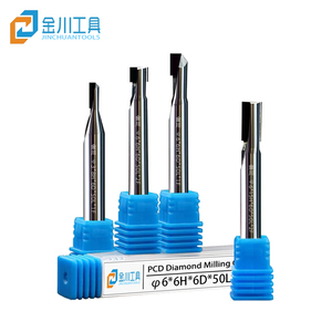 Fraise à queue carrée diamantée Jinchuan MCD CNC 1 ou 2 dents 50L pour ébavurage et rainurage, fraise de défonceuse personnalisée ODM/OEM - Product Image 2