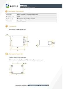 חישת ציר כפול inclometer bwl325s דיוק 0.1 deg דיגיטלי יכול קנבוס פלט קנבוס עבור חיישן זווית הטייה אופציונלי - Product Image 4