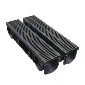 Hot-selling Outdoor Rainwater Drainage Channels <b>Linear</b> Plastic HDPE Drainage Channels U-Shaped Channels - Product Image 1