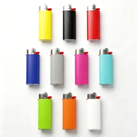Briquet à silex classique en plastique économique – Couleurs assorties, cadeaux d'affaires, briquet à gaz jetable pour cigarettes