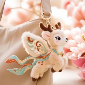 Llavero de Peluche Estilo Dunhuang con Gato Volador y <span class=keywords><strong>Ciervo</strong></span> de Nueve Colores, Adorno para Bolsa, Regalo al por Mayor - Product Image 3