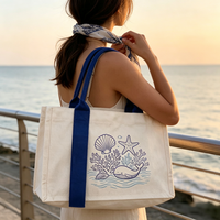 Sac fourre-tout en toile personnalisé avec motif de dessin animé, durable, recyclé, pour le shopping quotidien, le rangement, le sport, ou comme cadeau artisanal pour les fêtes