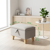 Otomana de Estilo Moderno y Elegante para Café, con Altura Ajustable, Tapizada en Tela, para Sala de Estar, Oficina en Casa, Hotel o Apartamento