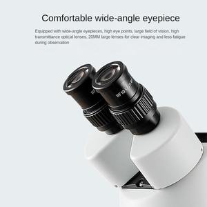 光学顕微鏡7-45Xダブルアームスタンドフォーカスホルダーステレオズーム顕微鏡LEDランプ付き - Product Image 5