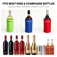 Manchon isotherme en nylon pour vin et champagne, vente en gros d'usine Cheerfast, rafraîchisseur de vin exceptionnel