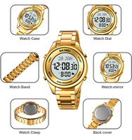 Skmei1861 Somalia Doa Skmei 1861 Muslim Azan Clock Watch Baja Reloj De Hombre Mens Kiblat Digital