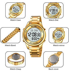 Skmei1861-reloj digital de acero para hombre, pulsera de oración de somalay skmei 1861 musulmán azan, qibla - Product Image 4