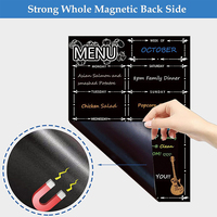 Papan Memo Kulkas Magnetik PVC Ramah Lingkungan, Perencana Mingguan, Dapat Dihapus, Pengatur Menu, Magnet Kuat