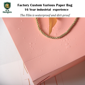 Sacs en papier de luxe pour cadeaux, avec poignées en corde de coton, ruban, impression flexo personnalisée, logo personnalisé, vente chaude - Product Image 6
