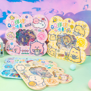 Autocollants gonflés QQ Bouncy Little Monster Strange World, 30 pièces, illustrations mignonnes, décoration DIY pour journal, Momo IP autorisé - Product Image 1