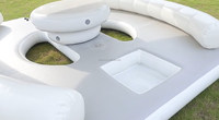 Plateforme aquatique gonflable de loisirs Aqua Banas avec tente, tente flottante gonflable