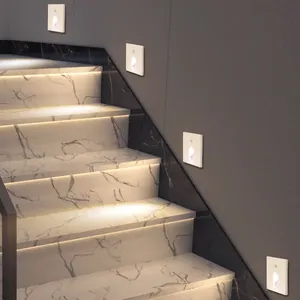 Waterproof Mini Small Indoor Recessed Stair Lighting Foot Led Step Light Wall Recessed Stair Lighting